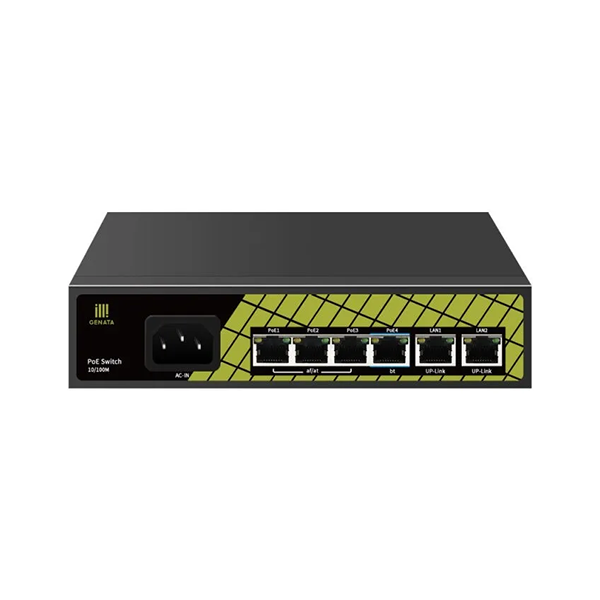 SWITCH 4FE/SWITCH POE-4FE Genata GNT-P9109EA 4 Port PoE Switch 2 Up-Link Port